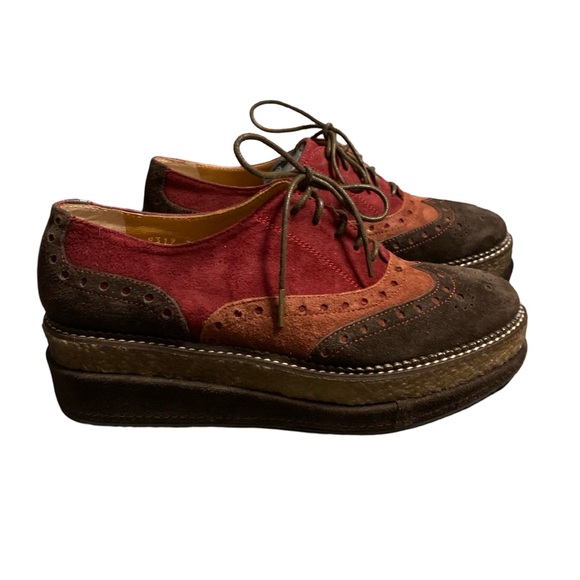Pons Quintana Shoes - New Pons Quintana Suede Wedge Platform Lace Up Shoe Derby Oxford